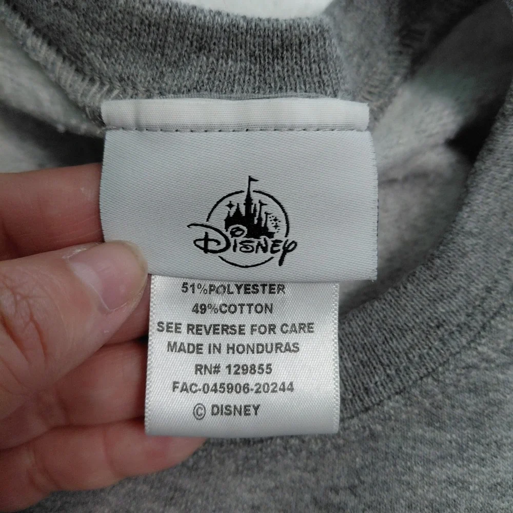Disney World Mickey Mouse 1971 Sweatshirt Mens Medium Gray Pullover Fleece
